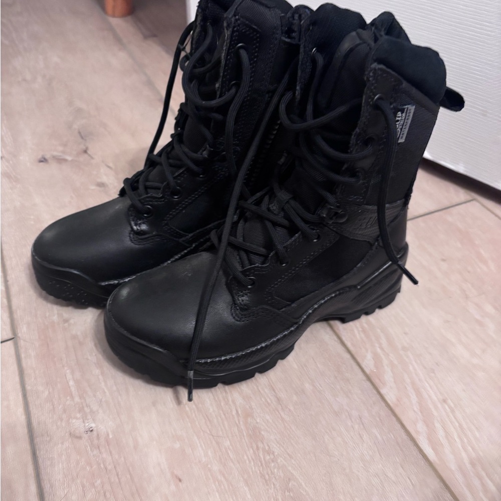 5.11 Tactical Women's Black Lace-Up Side-Zip Combat Boots